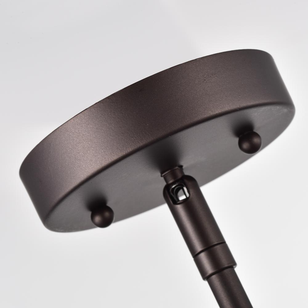 CHLOE Lighting IRONCLAD- Industrial 1 Light Oil Rubbed Bronze Mini Pendant Ceiling Fixture 10" Wide. Picture 6