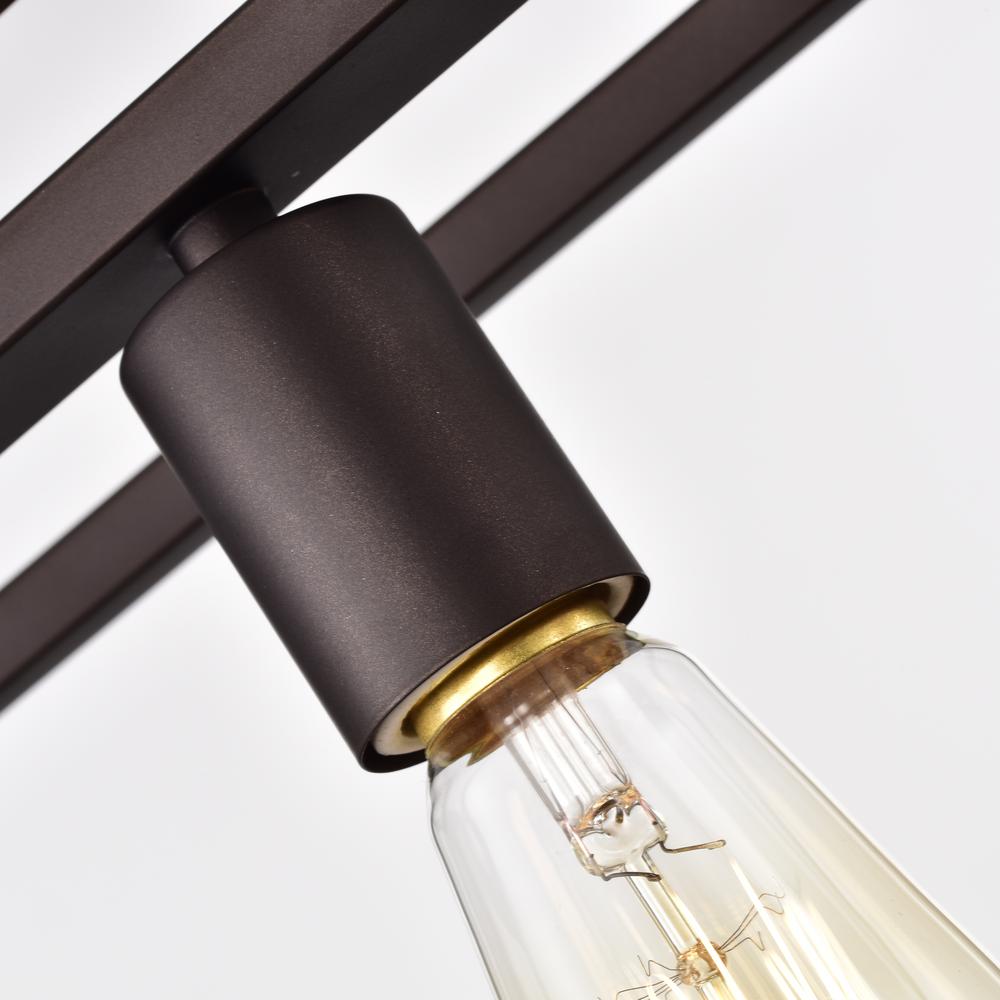 CHLOE Lighting IRONCLAD Industrial 5 Light Oil Rubbed Bronze Island Pendant Ceiling Fixture 38" Wide. Picture 8