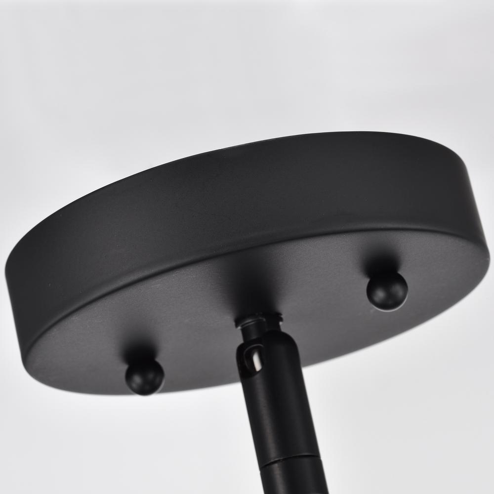 CHLOE Lighting IRONCLAD Industrial 4 Light Textured Black Inverted Pendant Ceiling Fixture 12" Wide. Picture 9