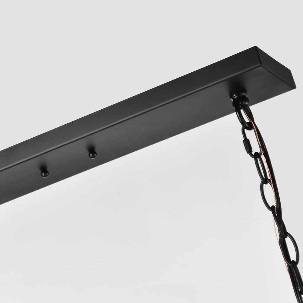 CHLOE Lighting IRONCLAD Industrial 5 Light Textured Black Island Pendant Ceiling Fixture 36" Wide. Picture 7