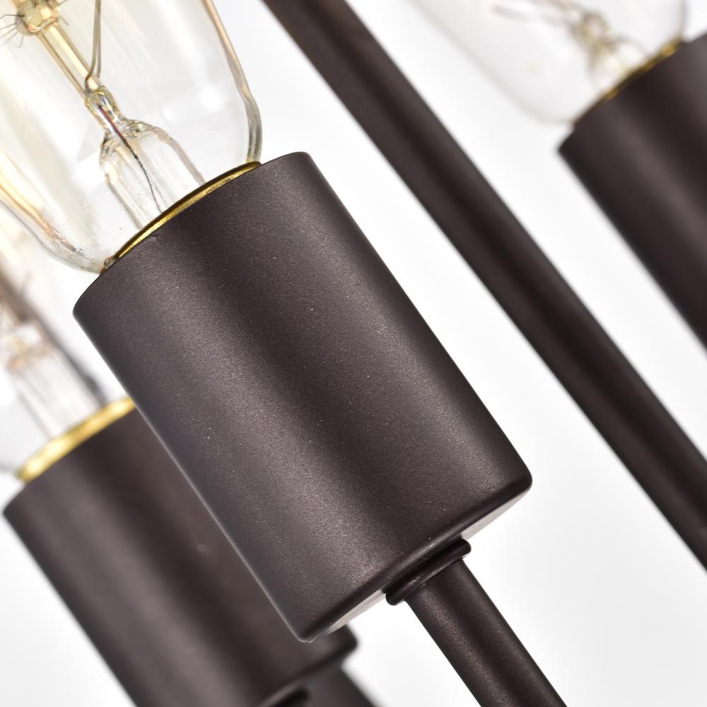 CHLOE Lighting IRONCLAD Industrial 4 Light Oil Rubbed Bronze Inverted Pendant Ceiling Fixture 16" Wide. Picture 9