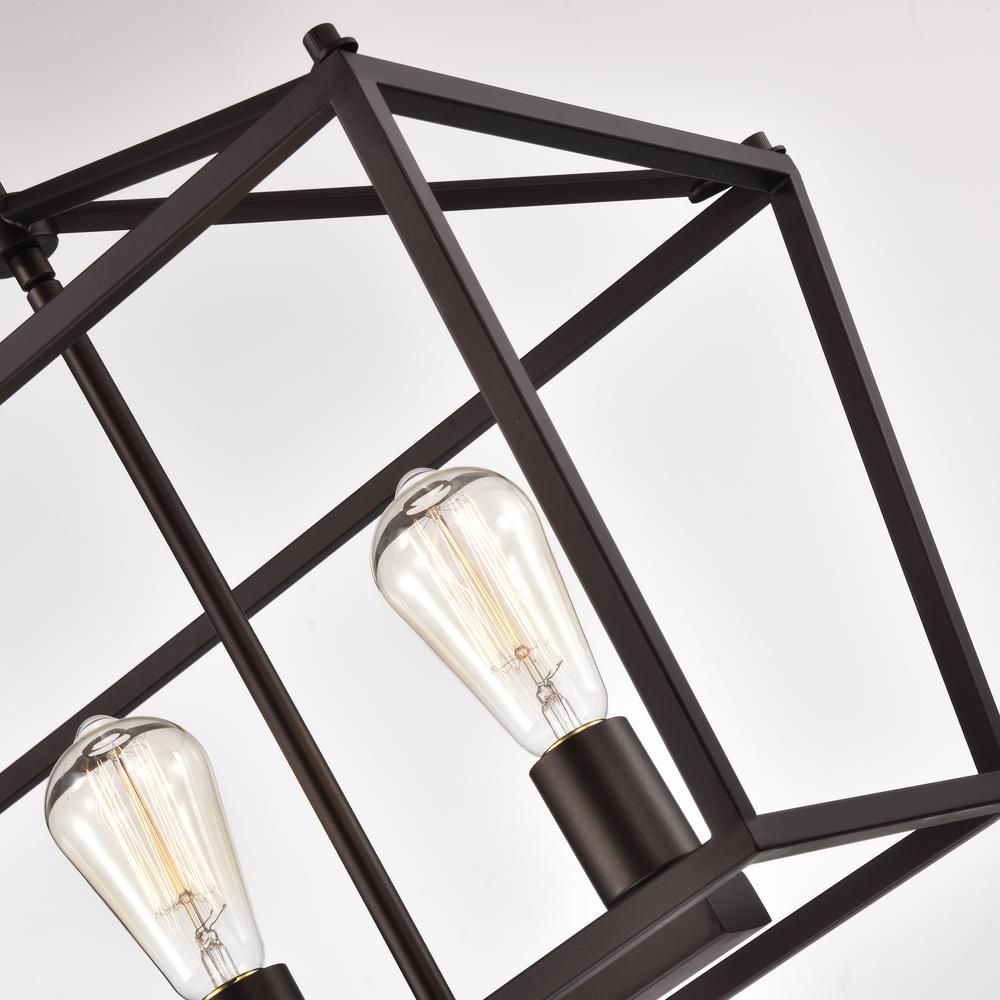 CHLOE Lighting IRONCLAD- Industrial 5 Light Oil Rubbed Bronze Island Pendant Ceiling Fixture 36" Wide. Picture 4