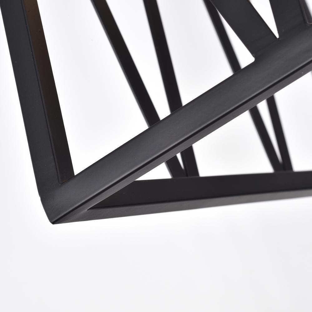 CHLOE Lighting IRONCLAD Industrial 4 Light Textured Black Inverted Pendant Ceiling Fixture 14" Wide. Picture 4
