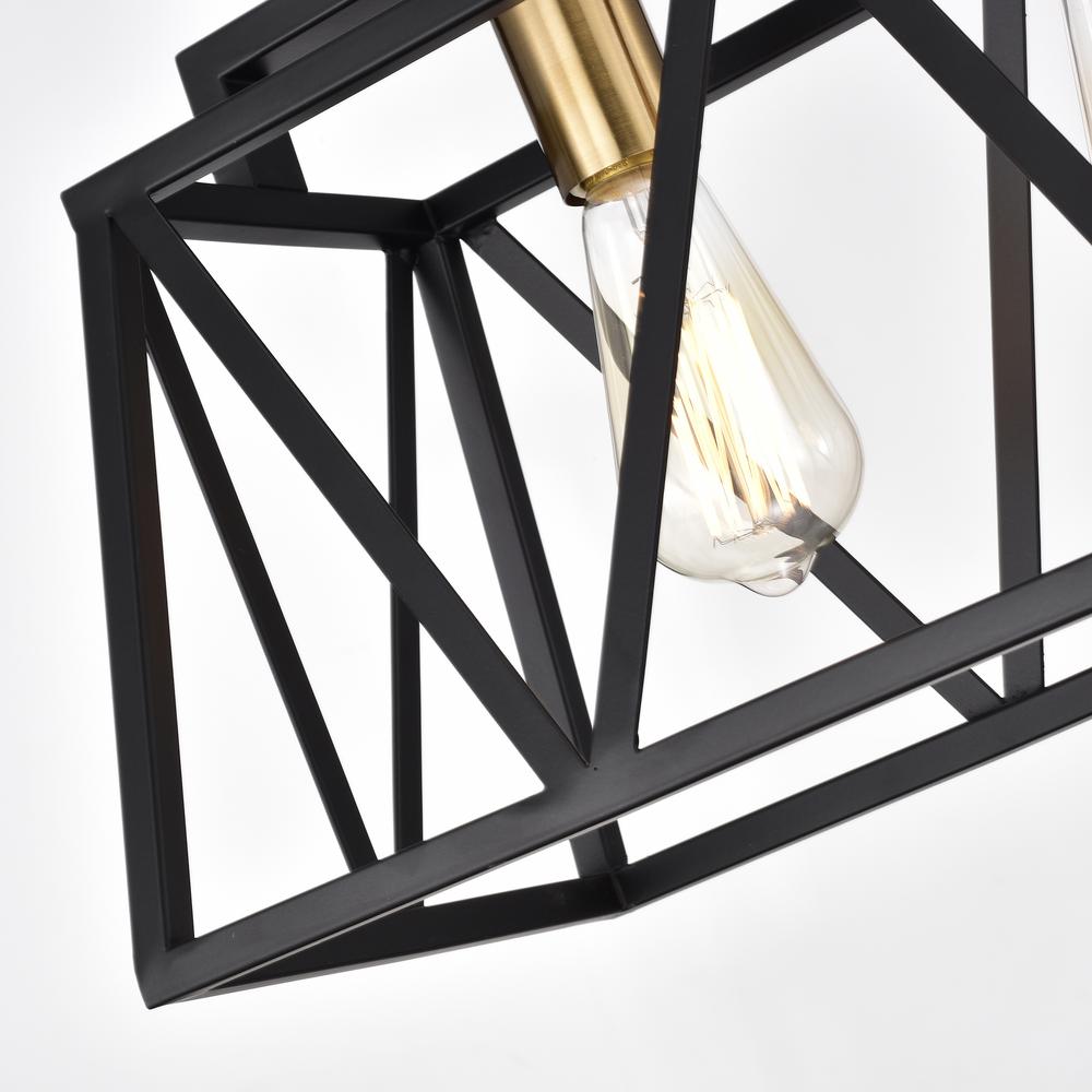 CHLOE Lighting IRONCLAD Industrial 5 Light Textured Black Island Pendant Ceiling Fixture 35" Wide. Picture 9