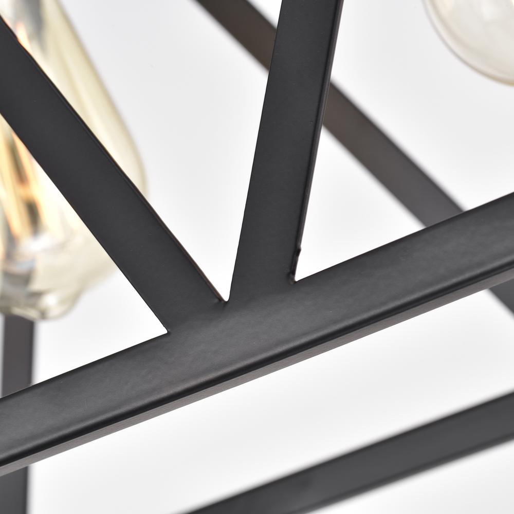 CHLOE Lighting IRONCLAD Industrial 5 Light Textured Black Island Pendant Ceiling Fixture 35" Wide. Picture 6