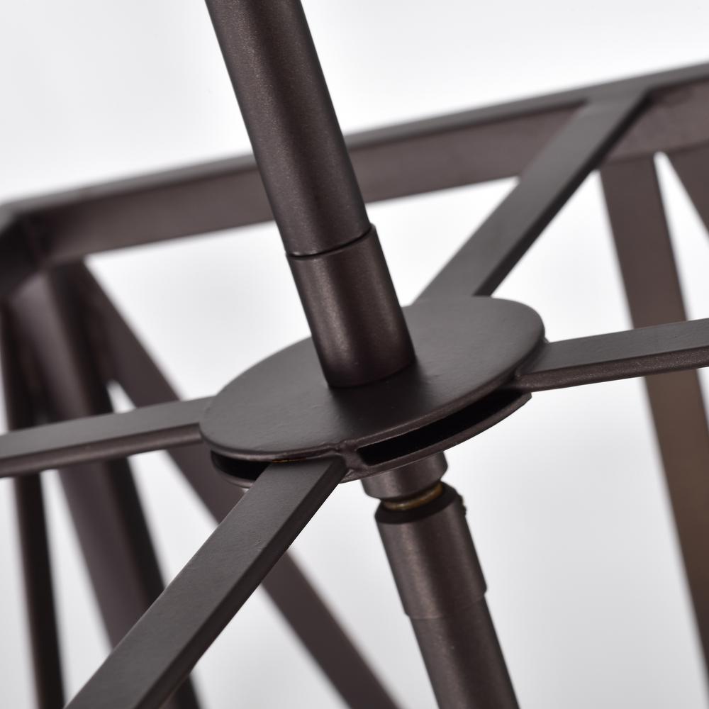 CHLOE Lighting IRONCLAD Industrial 4 Light Oil Rubbed Bronze Inverted Pendant Ceiling Fixture 14" Wide. Picture 5