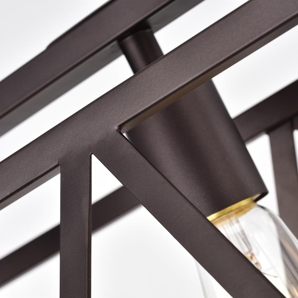 CHLOE Lighting IRONCLAD Industrial 5 Light Oil Rubbed Bronze Island Pendant Ceiling Fixture 35" Wide. Picture 4