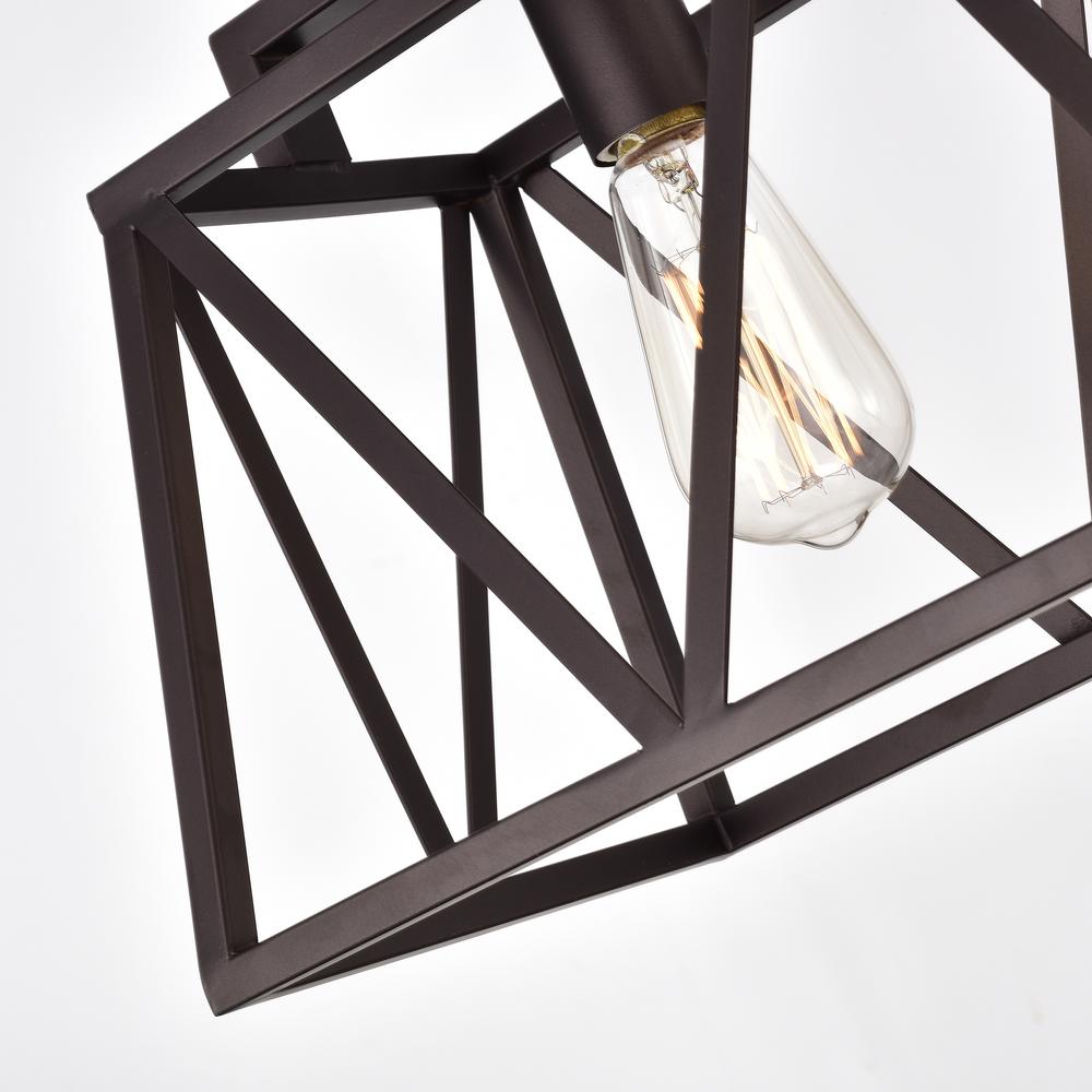 CHLOE Lighting IRONCLAD Industrial 5 Light Oil Rubbed Bronze Island Pendant Ceiling Fixture 35" Wide. Picture 5