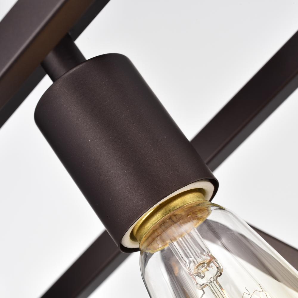 CHLOE Lighting IRONCLAD Industrial 5 Light Oil Rubbed Bronze Island Pendant Ceiling Fixture 35" Wide. Picture 8