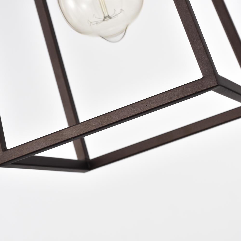 CHLOE Lighting IRONCLAD Industrial 1 Light Oil Rubbed Bronze Mini Pendant Ceiling Fixture 6" Wide. Picture 7