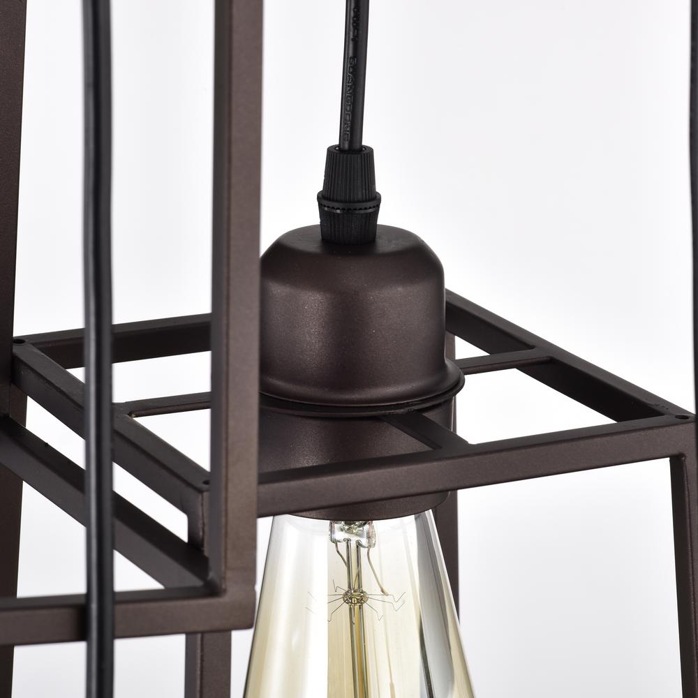 CHLOE Lighting IRONCLAD Industrial 5 Light Oil Rubbed Bronze Large Pendant Ceiling Fixture 18" Wide. Picture 4
