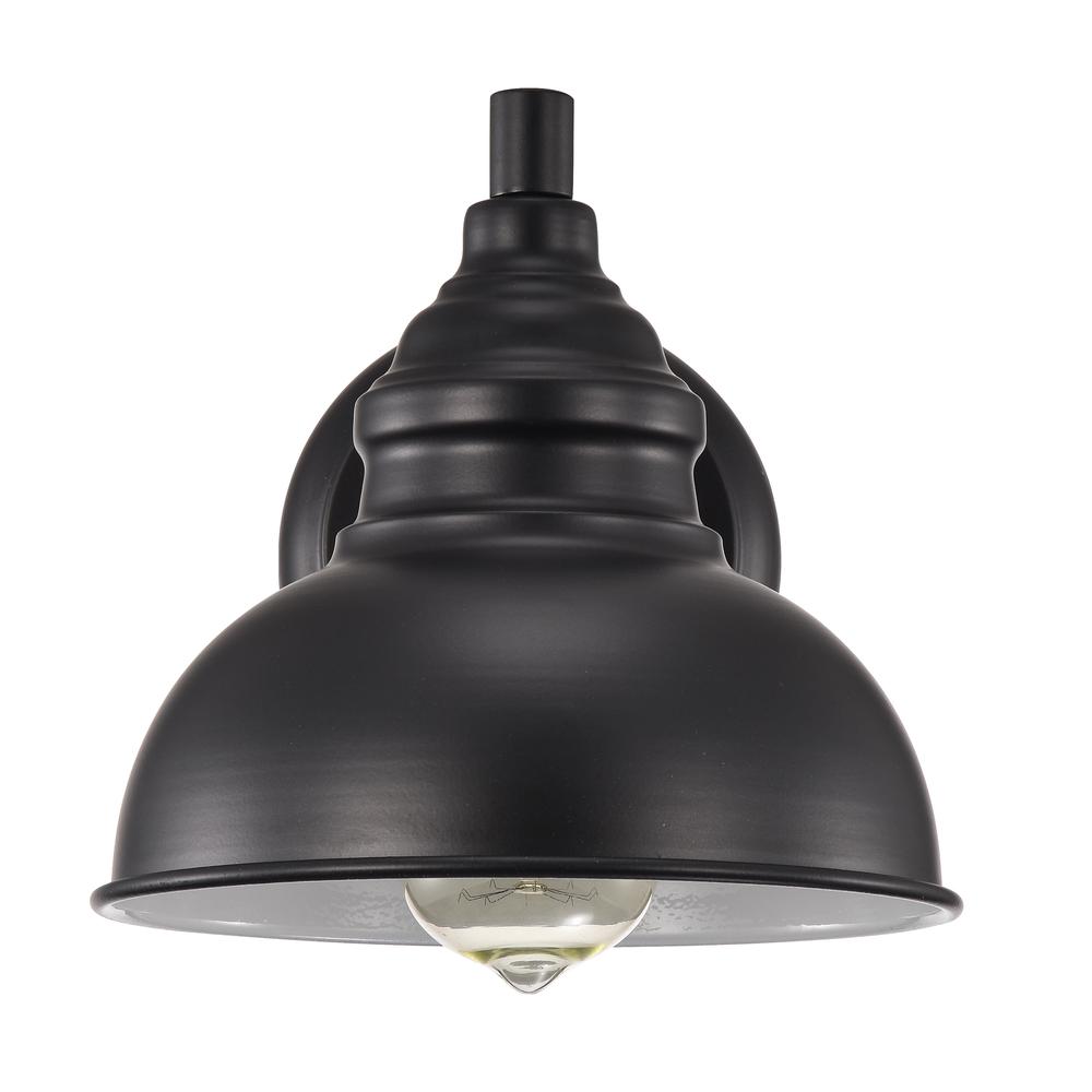 CHLOE Lighting IRONCLAD Industrial 1 Light Textured Black Indoor Wall Sconce 8" Wide. Picture 9