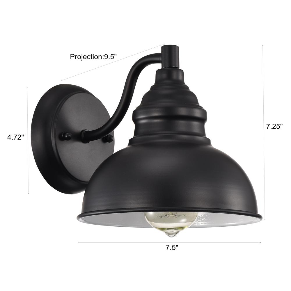 CHLOE Lighting IRONCLAD Industrial 1 Light Textured Black Indoor Wall Sconce 8" Wide. Picture 13