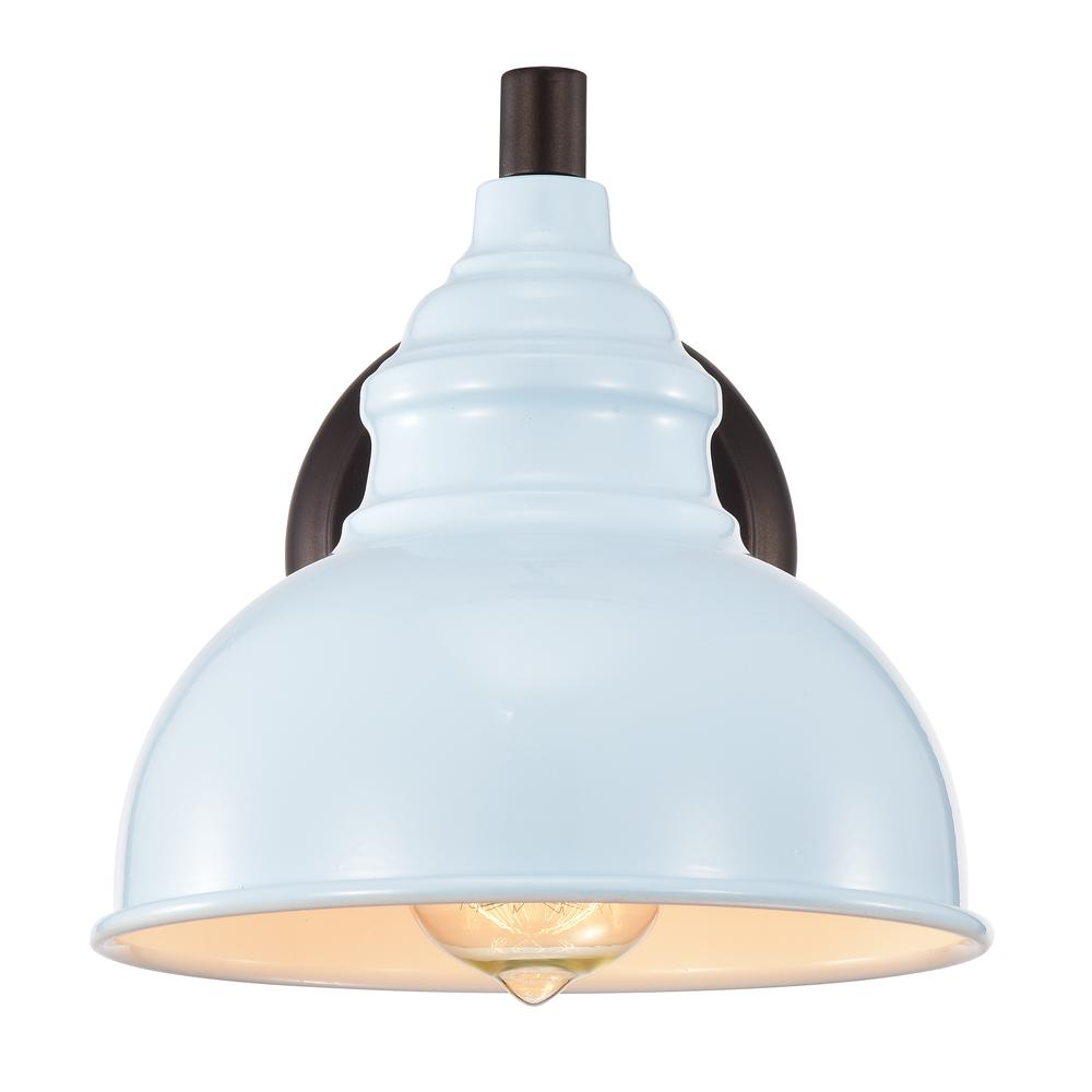 CHLOE Lighting IRONCLAD- Industrial 1 Light Oil Rubbed Bronze Indoor Wall Sconce 8" Wide. Picture 3