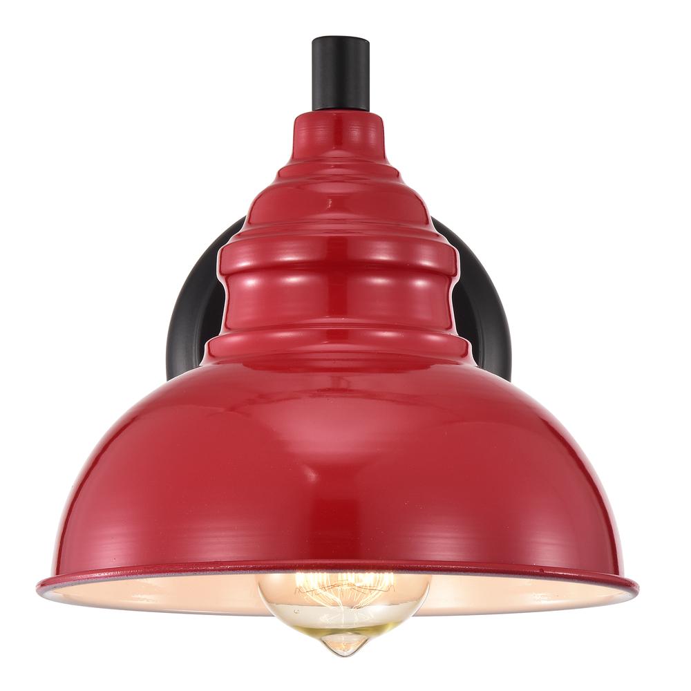 CHLOE Lighting IRONCLAD Industrial 1 Light Matte Black Indoor Wall Sconce 8" Wide. Picture 3