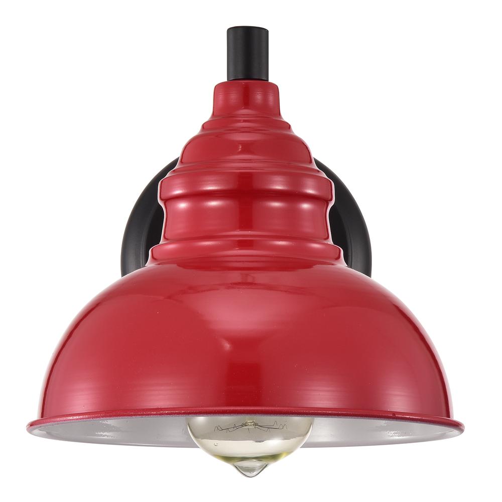 CHLOE Lighting IRONCLAD Industrial 1 Light Matte Black Indoor Wall Sconce 8" Wide. Picture 7