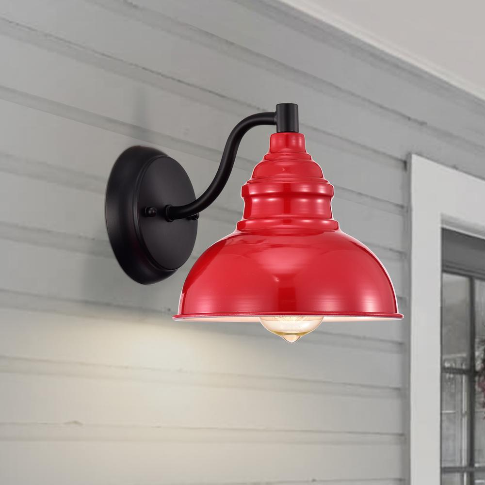 CHLOE Lighting IRONCLAD Industrial 1 Light Matte Black Indoor Wall Sconce 8" Wide. Picture 10