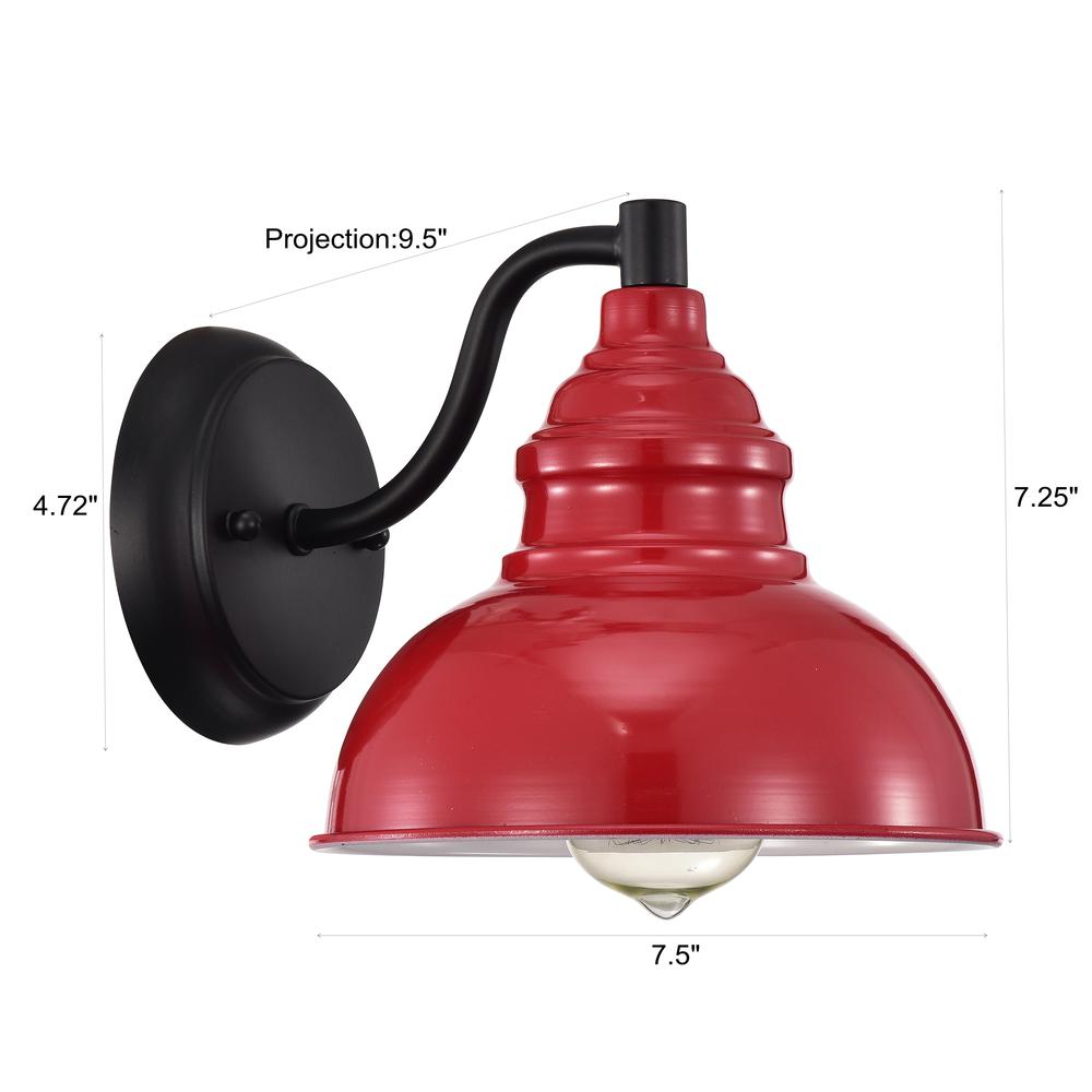 CHLOE Lighting IRONCLAD Industrial 1 Light Matte Black Indoor Wall Sconce 8" Wide. Picture 11