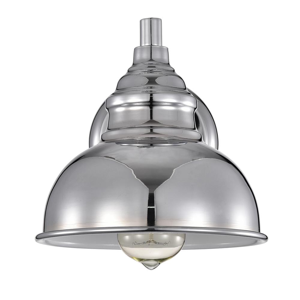 CHLOE Lighting IRONCLAD Industrial 1 Light Chrome Indoor Wall Sconce 8" Wide. Picture 7