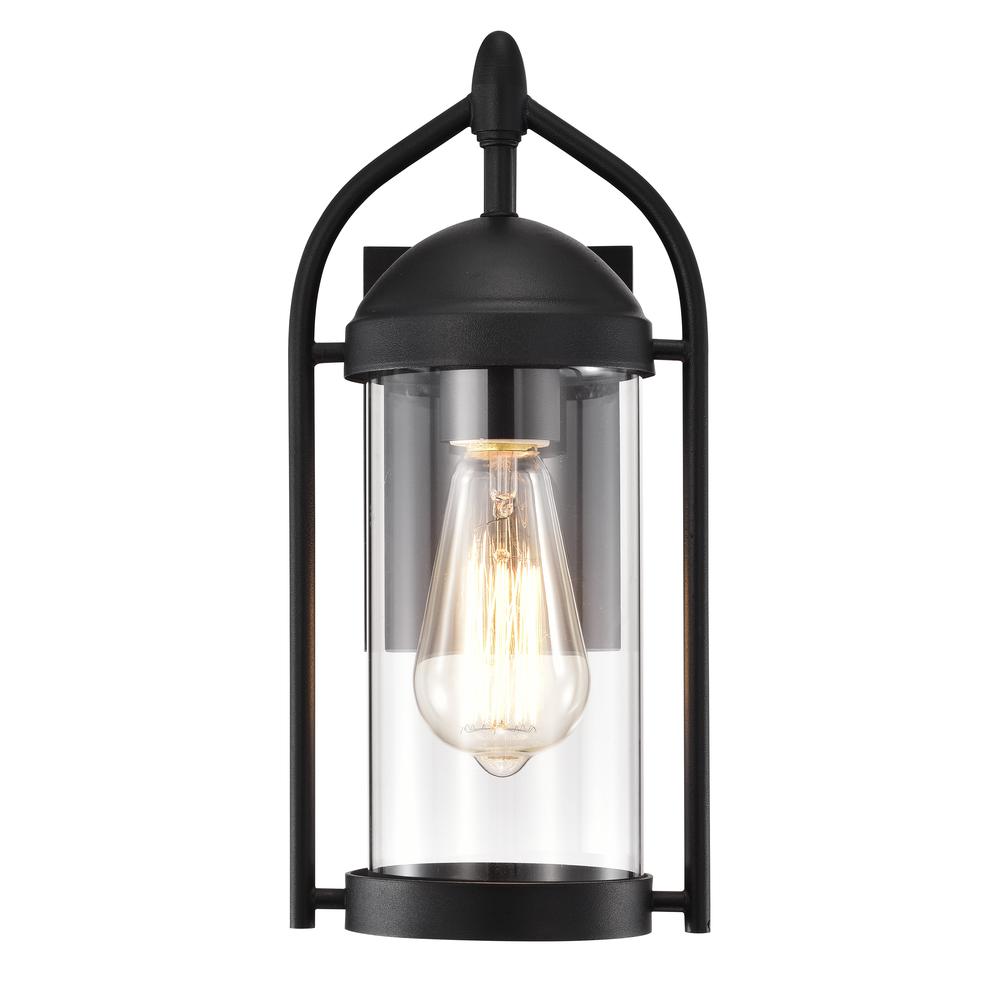 CHLOE Lighting HOLLIS Transitional 1 Light Textured Black Outdoor Wall Sconce 13" Height. Picture 3