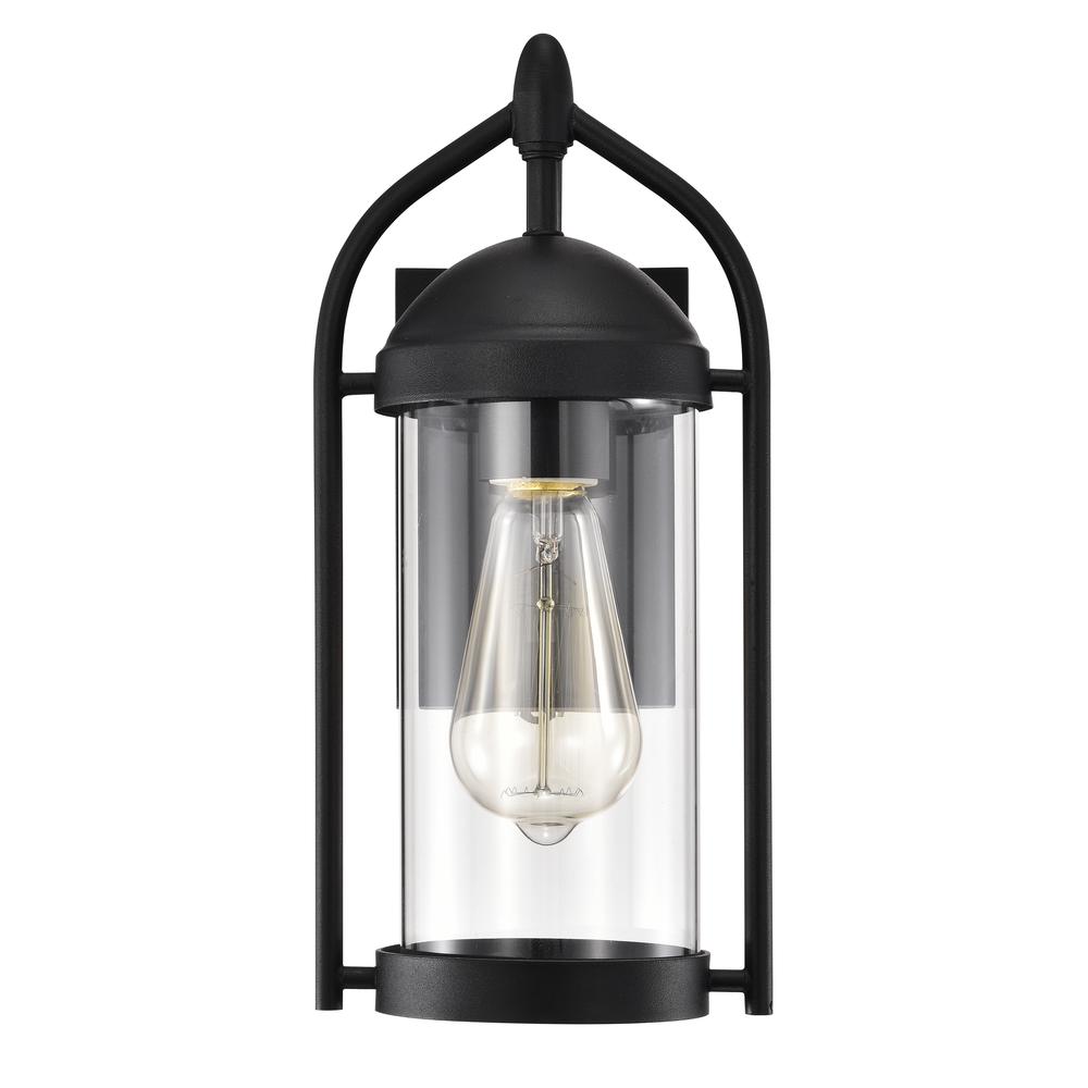 CHLOE Lighting HOLLIS Transitional 1 Light Textured Black Outdoor Wall Sconce 13" Height. Picture 7