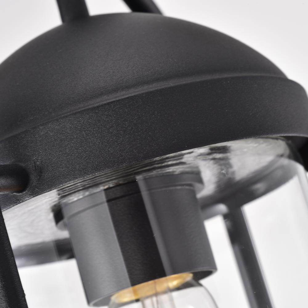 CHLOE Lighting HOLLIS Transitional 1 Light Textured Black Outdoor Wall Sconce 15" Height. Picture 4