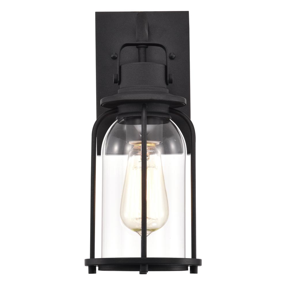 CHLOE Lighting CLARKE Transitional 1 Light Textured Black Outdoor Wall Sconce 13" Height. Picture 3
