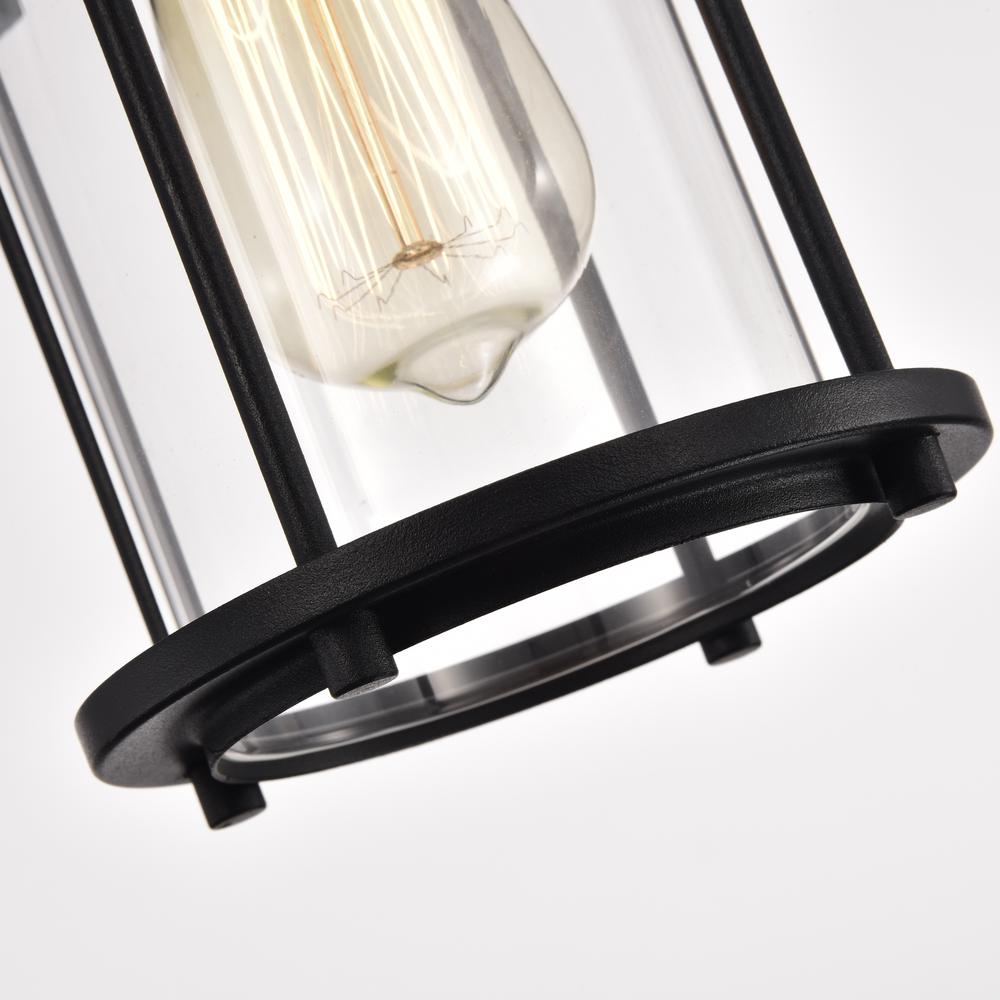 CHLOE Lighting CLARKE Transitional 1 Light Textured Black Outdoor Wall Sconce 13" Height. Picture 4