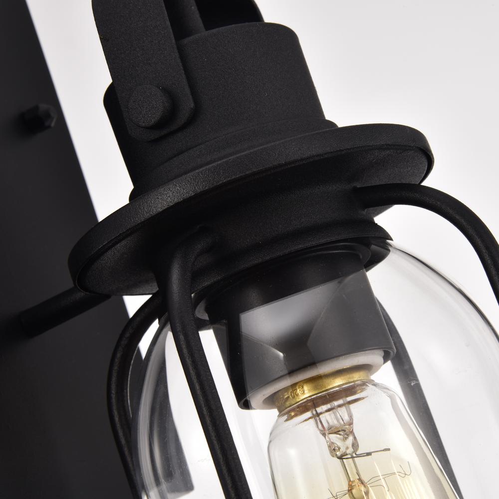 CHLOE Lighting CLARKE Transitional 1 Light Textured Black Outdoor Wall Sconce 13" Height. Picture 5