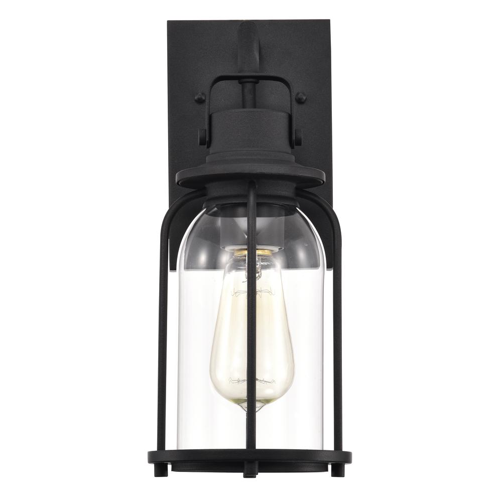 CHLOE Lighting CLARKE Transitional 1 Light Textured Black Outdoor Wall Sconce 13" Height. Picture 7