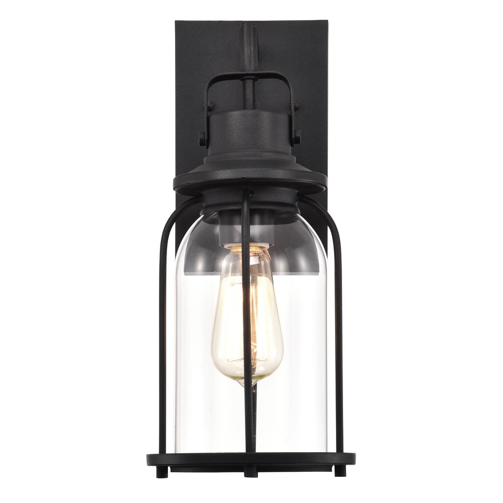 CHLOE Lighting CLARKE Transitional 1 Light Textured Black Outdoor Wall Sconce 15" Height. Picture 3