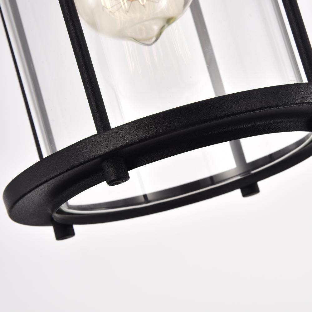 CHLOE Lighting CLARKE Transitional 1 Light Textured Black Outdoor Wall Sconce 15" Height. Picture 4