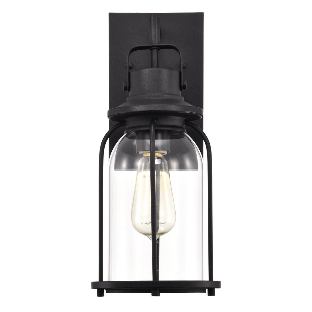 CHLOE Lighting CLARKE Transitional 1 Light Textured Black Outdoor Wall Sconce 15" Height. Picture 7