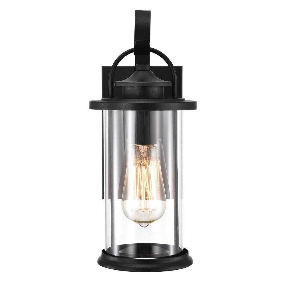 CHLOE Lighting AINSLEY Transitional 1 Light Textured Black Outdoor Wall Sconce 13" Height. Picture 3