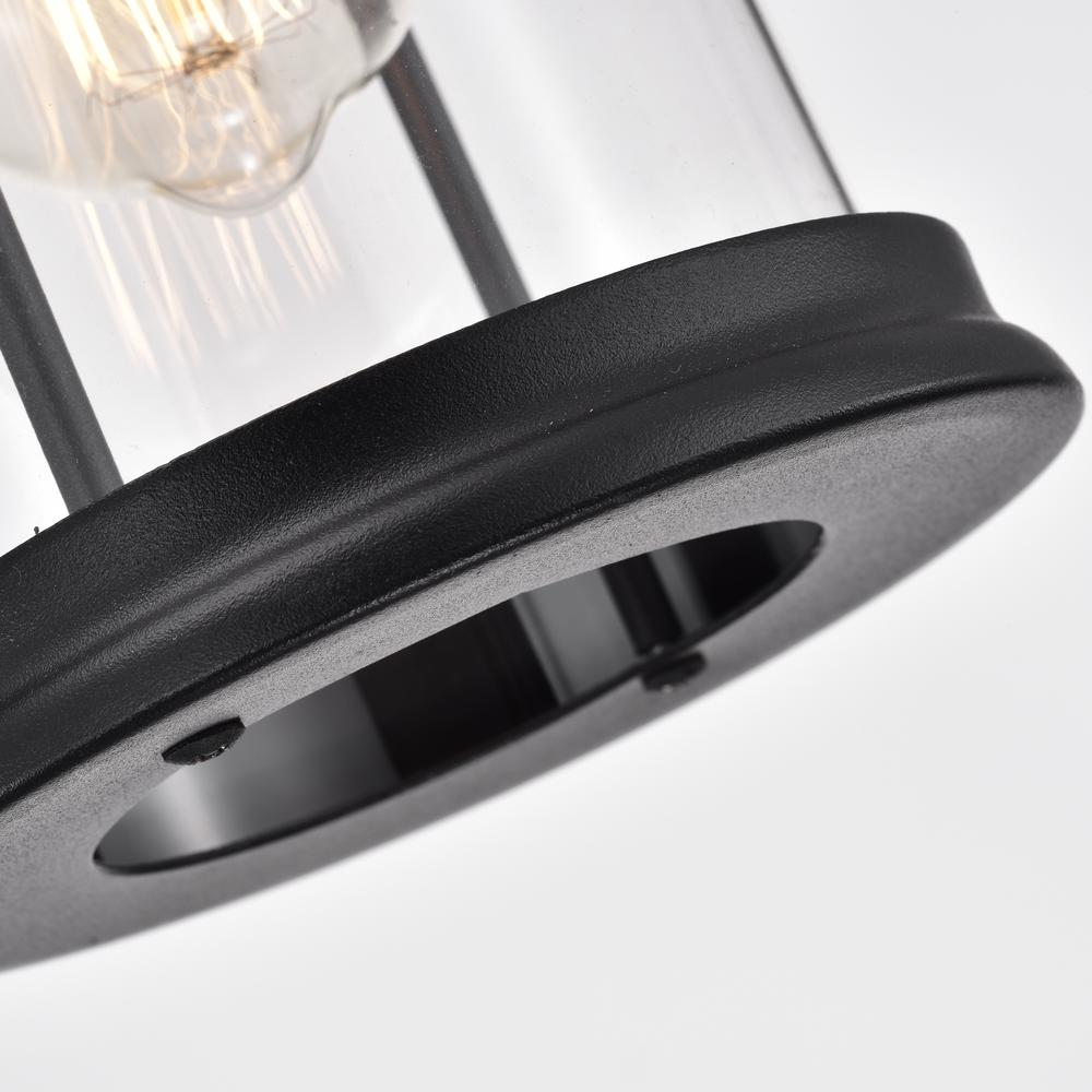 CHLOE Lighting AINSLEY Transitional 1 Light Textured Black Outdoor Wall Sconce 15" Height. Picture 6