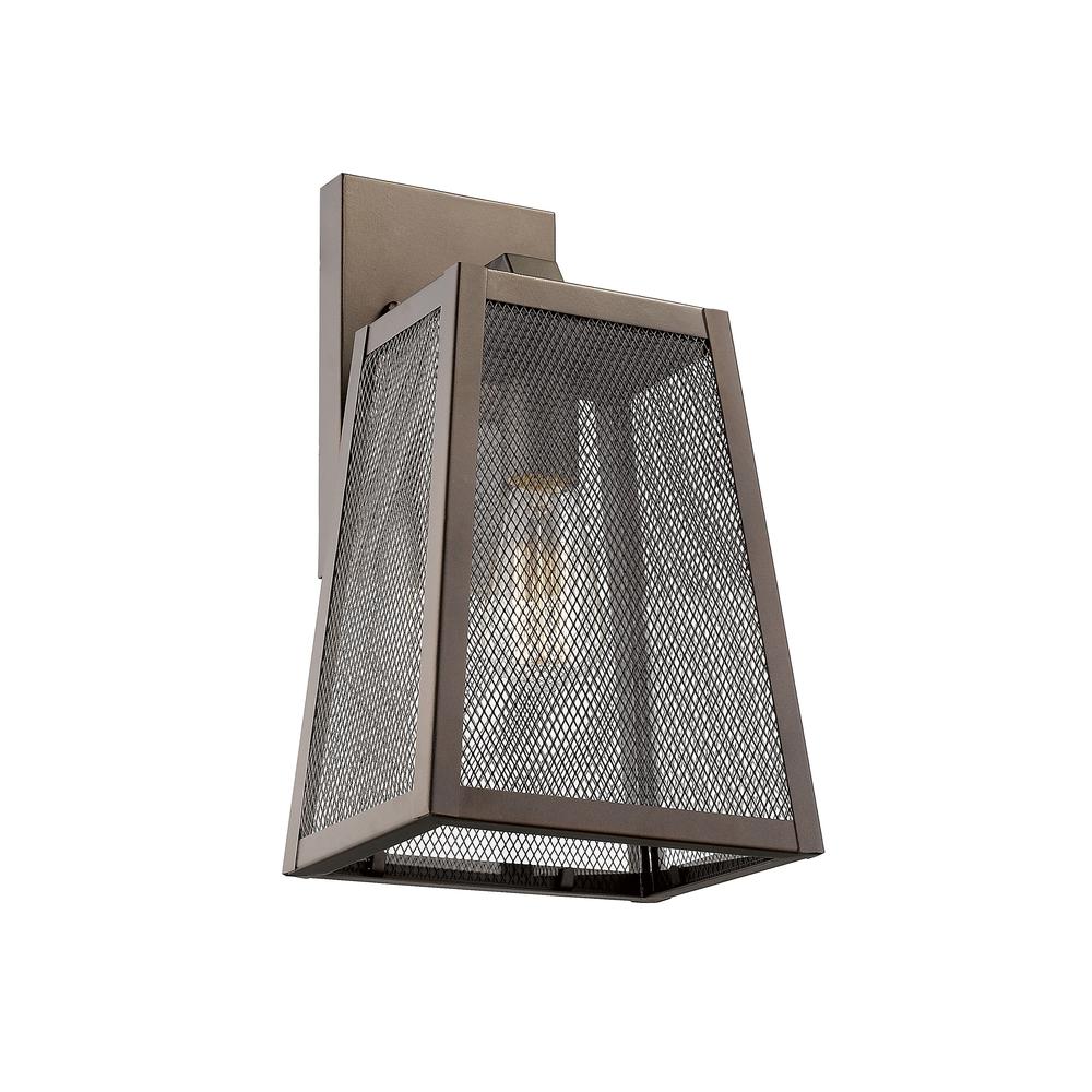 EMERSON Industrial 1 Light Rubbed Bronze Outdoor Wall Sconce 15" Tall. Picture 4