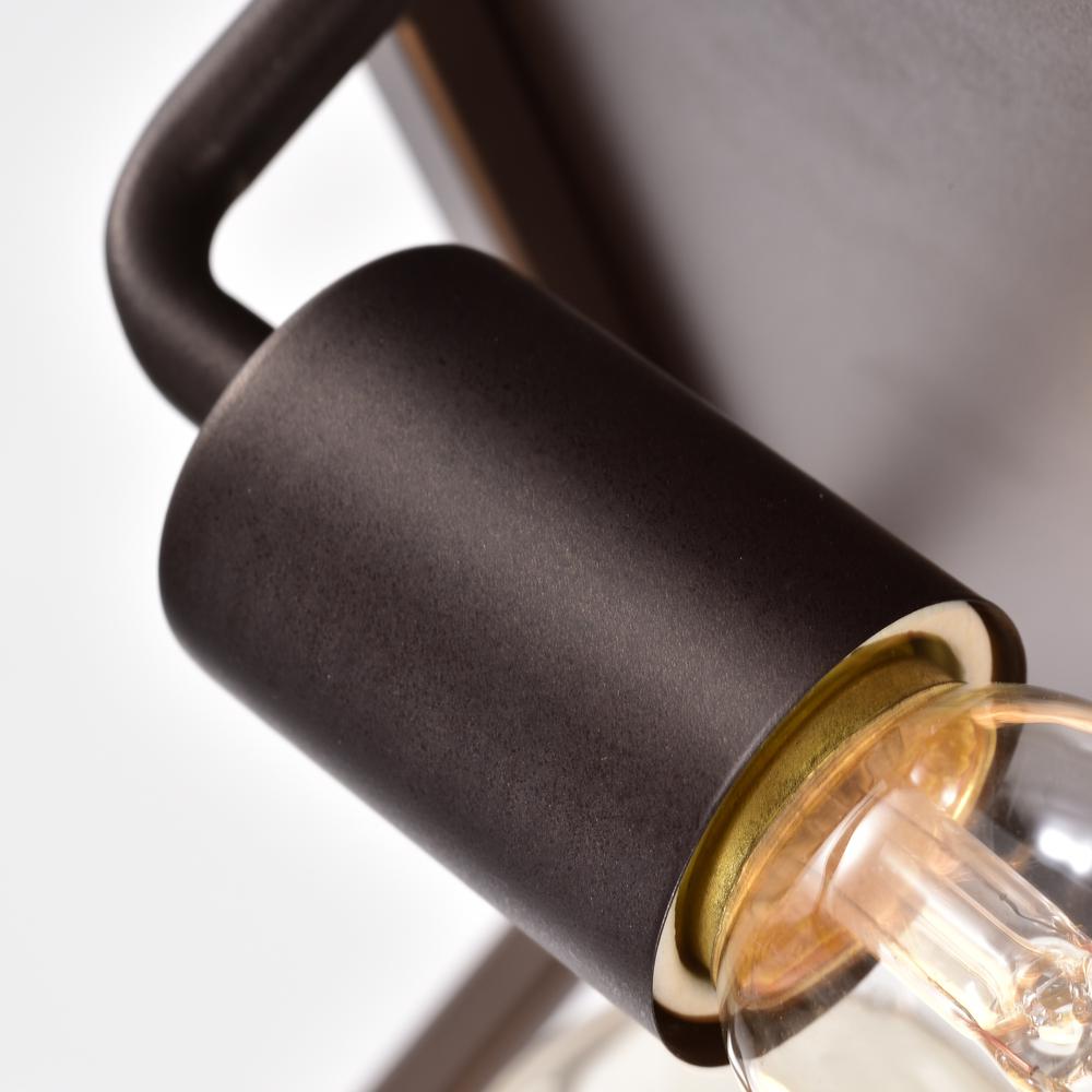 CHLOE Lighting IRONCLAD Industrial 2 Light Oil Rubbed Bronze Ceiling Flush Fixture 11" Wide. Picture 3