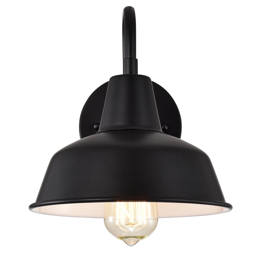 CHLOE Lighting IRONCLAD Industrial 1 Light Textured Black Indoor Wall Sconce 9" Wide. Picture 2