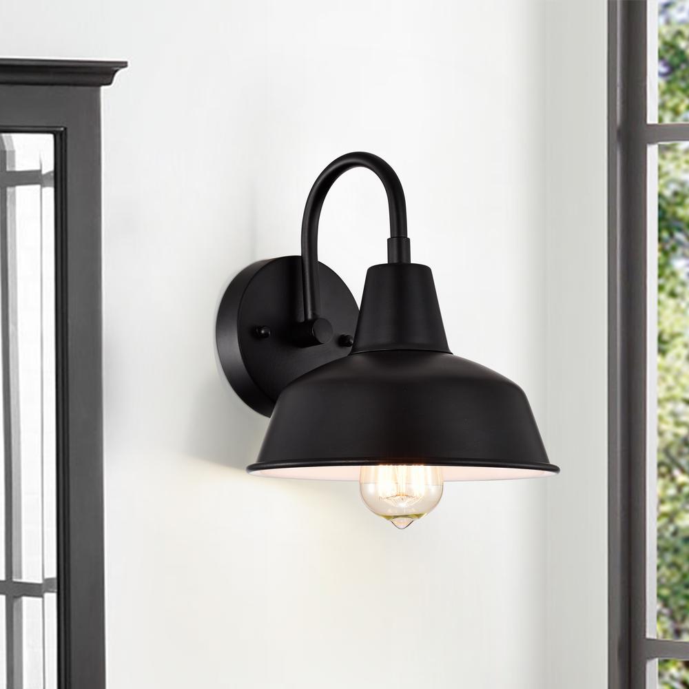 CHLOE Lighting IRONCLAD Industrial 1 Light Textured Black Indoor Wall Sconce 9" Wide. Picture 9