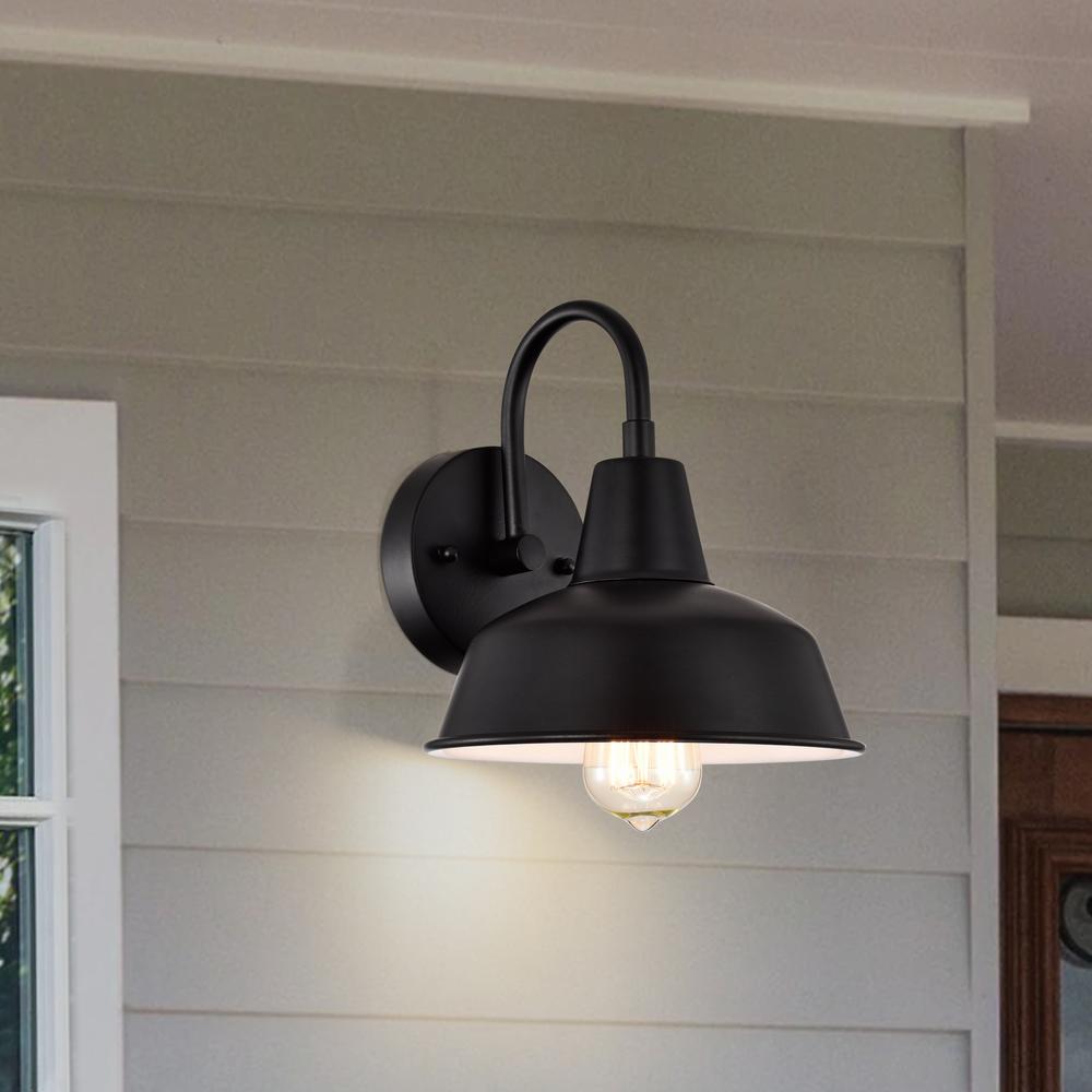 CHLOE Lighting IRONCLAD Industrial 1 Light Textured Black Indoor Wall Sconce 9" Wide. Picture 10