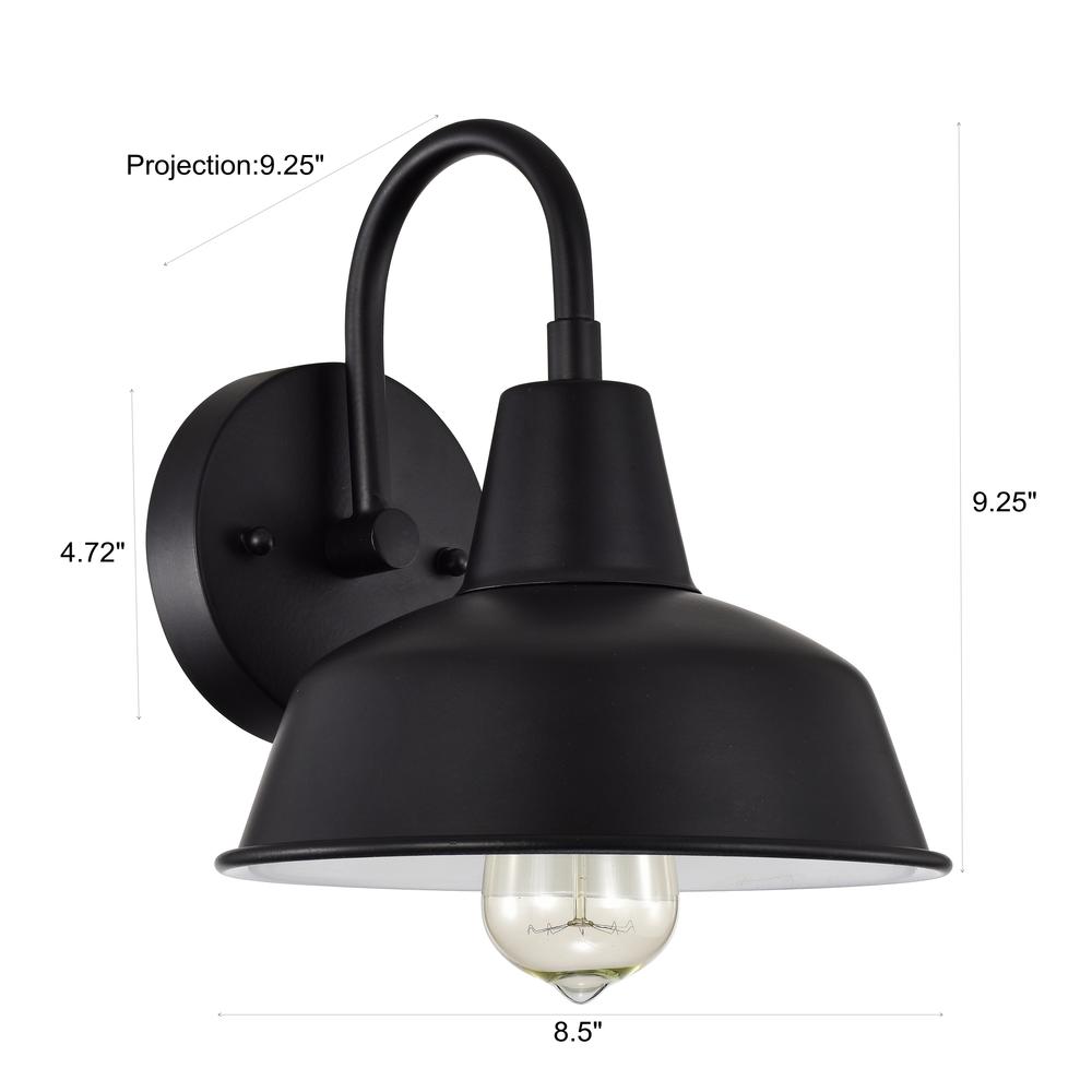 CHLOE Lighting IRONCLAD Industrial 1 Light Textured Black Indoor Wall Sconce 9" Wide. Picture 13