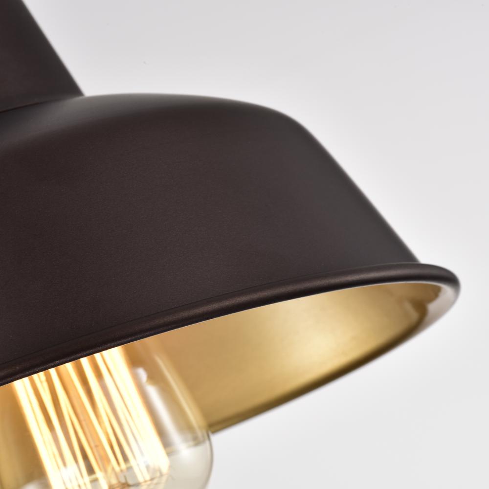 CHLOE Lighting IRONCLAD Industrial 1 Light Oil Rubbed Bronze Indoor Wall Sconce 9" Wide. Picture 4