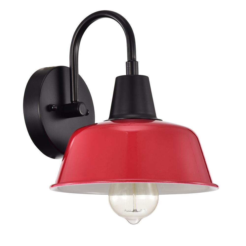 CHLOE Lighting IRONCLAD Industrial 1 Light Matte Black Indoor Wall Sconce 9" Wide. Picture 2
