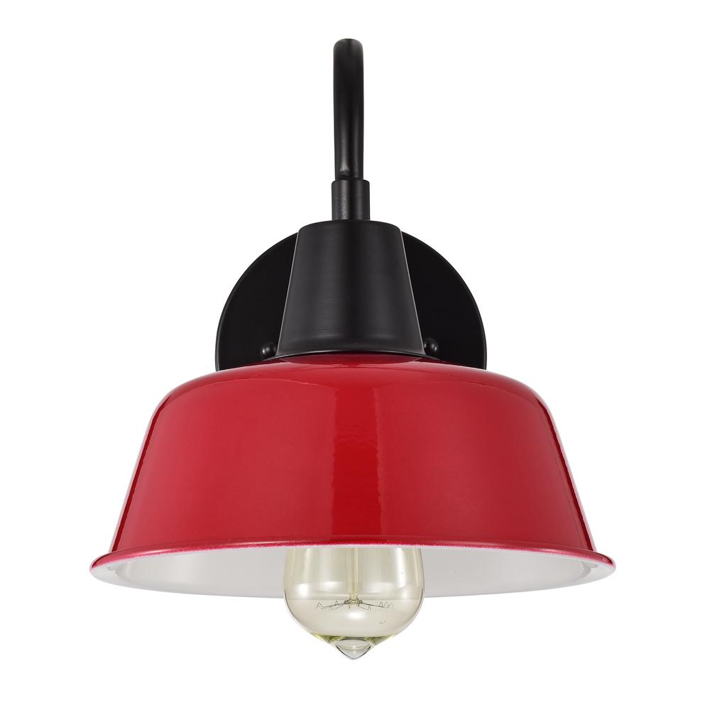 CHLOE Lighting IRONCLAD Industrial 1 Light Matte Black Indoor Wall Sconce 9" Wide. Picture 8