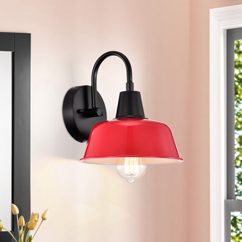 CHLOE Lighting IRONCLAD Industrial 1 Light Matte Black Indoor Wall Sconce 9" Wide. Picture 10