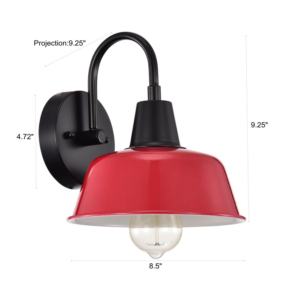 CHLOE Lighting IRONCLAD Industrial 1 Light Matte Black Indoor Wall Sconce 9" Wide. Picture 12