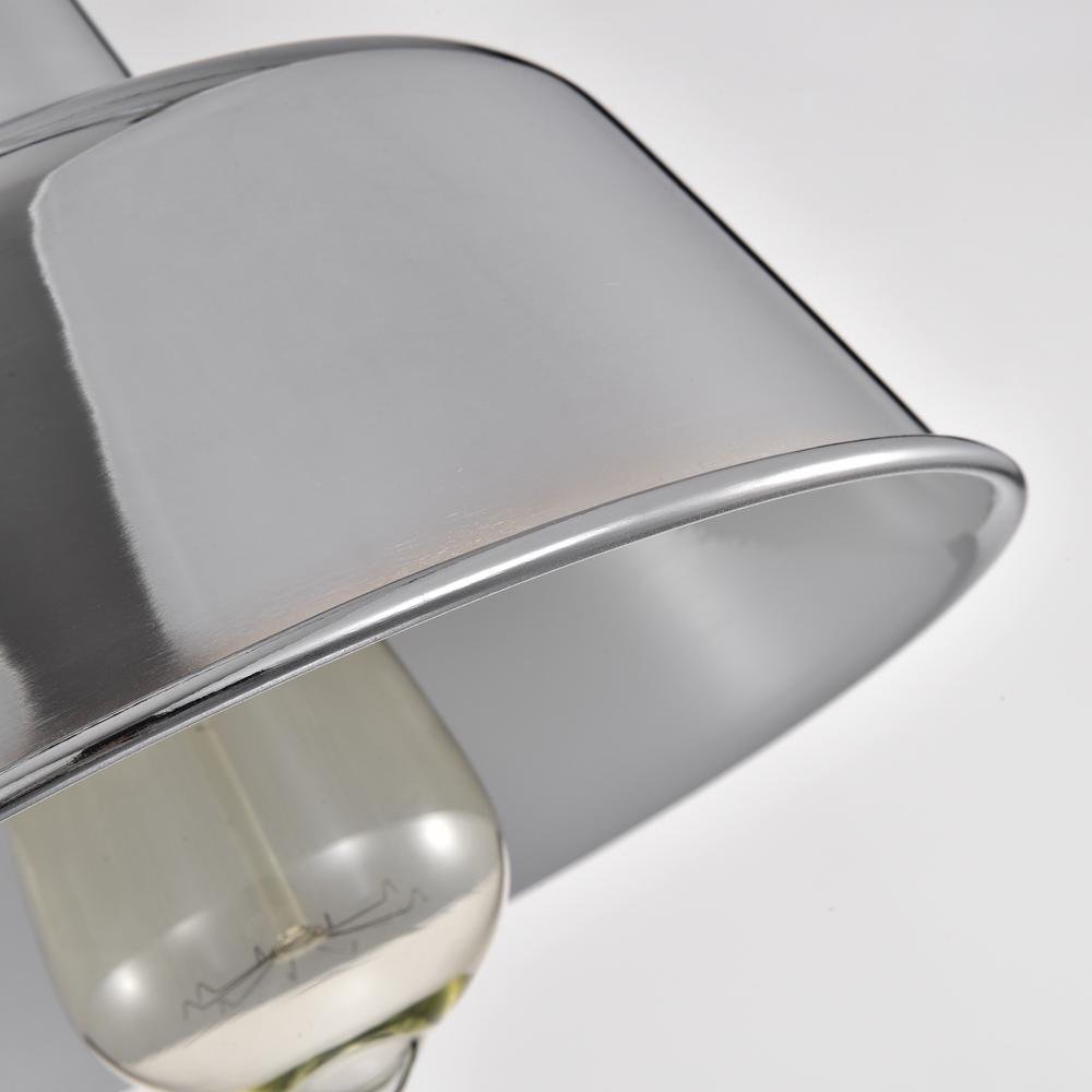 CHLOE Lighting IRONCLAD Industrial 1 Light Chrome Indoor Wall Sconce 9" Wide. Picture 5