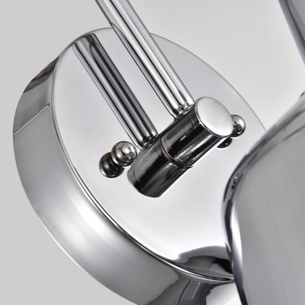 CHLOE Lighting IRONCLAD Industrial 1 Light Chrome Indoor Wall Sconce 9" Wide. Picture 7