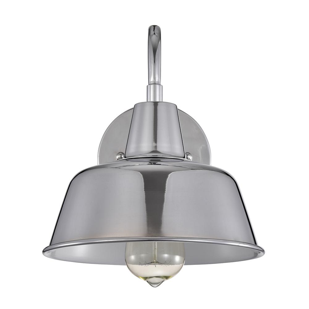 CHLOE Lighting IRONCLAD Industrial 1 Light Chrome Indoor Wall Sconce 9" Wide. Picture 8
