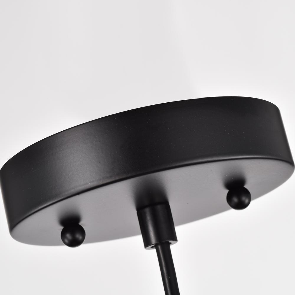 CHLOE Lighting GIANNA Transitional 1 Light Black and Burnished Brass Mini Pendant Ceiling Fixture 10" Wide. Picture 5